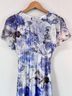Komarov 100% Polyester Floral Blue White Cocktail Dress Size S - photo 10