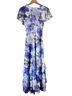 Komarov 100% Polyester Floral Blue White Cocktail Dress Size S - photo 2