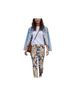 Rebecca Minkoff Graphic White Purple Blue Jeans Size 29 - photo 2
