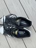 Adidas 100% Leather Black White Sneakers Size 8 1/2 - photo 3