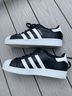 Adidas 100% Leather Black White Sneakers Size 8 1/2 - photo 5