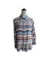 Ariat 100% Cotton Aztec Or Tribal Print White Blue Button-Down Shirt Size L - photo 1