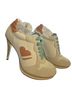 Candie's 100% Leather White Orange Teal Heels Size 7 - photo 2