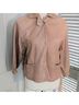 Blur 100% Leather Solid Pink Jacket Size S - photo 4