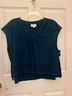 Steven Alan 100% Silk Teal Short Sleeve Blouse Size XS - photo 3