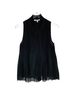 Derek Lam 100% Polyester Aztec Or Tribal Print Solid Black Sleeveless T-Shirt Size 8 - photo 1