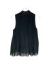 Derek Lam 100% Polyester Aztec Or Tribal Print Solid Black Sleeveless T-Shirt Size 8 - photo 2