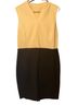 Talbots Color Block Black White Cocktail Dress Size 12 - photo 1