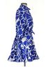 MSK 100% Cotton Print Blue Msk Cocktail Dress Size S - photo 3