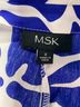 MSK 100% Cotton Print Blue Msk Cocktail Dress Size S - photo 5