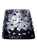 Alice + Olivia 100% Polyester 6% Elastane Silver Black Formal Skirt Size 14 - photo 2