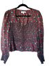 Intermix 100% Silk Floral Multi Color Blouse Size 0 - photo 1