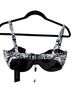 CUUP Floral Black Blue White Swimsuit Top Size 16 - photo 2