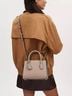 Coach 100% Leather Animal Print Tan Silver Leather Satchel One size - photo 13