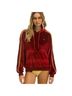 Aviator Nation Stripes Solid Burgundy Pullover Hoodie Size S - photo 4
