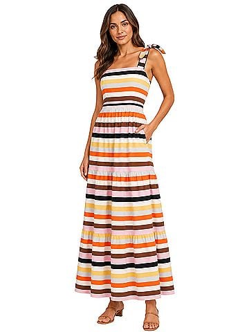 Rebecca Vallance Linen Blend Maxi Dress Casual Dress (view 1)