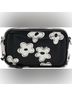 Marc Jacobs 100% Leather Floral Black White Crossbody Bag One size - photo 14