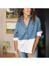 Frank & Eileen 100% Cotton Blue White Long Sleeve Button-Down Shirt Size M - photo 4
