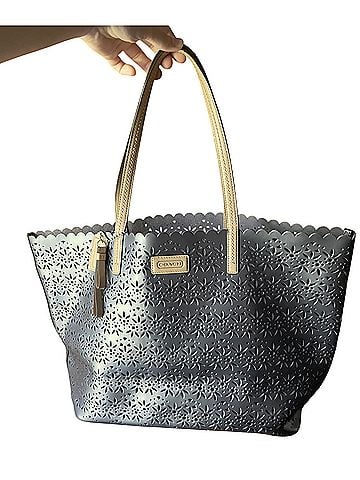 Coach metro metallic eyelet Leather Tote (view 1)