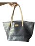 Coach 100% Leather Floral Black Leather Tote One size - photo 1