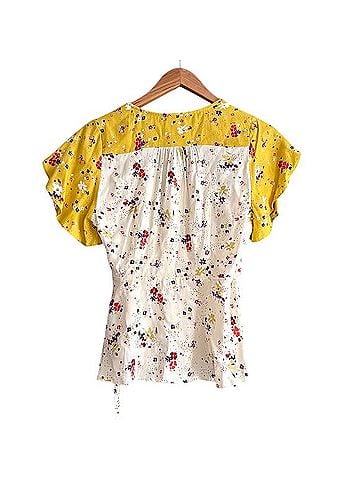 Anthropologie Meadow Rue Short Sleeve Blouse (view 2)