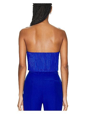Cult Gaia Andra Corset Top in canal Sleeveless Top (view 2)