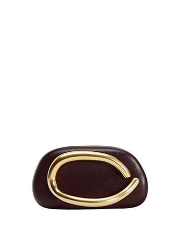 Zara Leather Clutch (view 1)