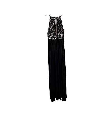 Night Way Collections Nightway lace halter top gown Cocktail Dress (view 2)
