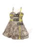 Windsor 100% Polyester Print Gold Ivory Cocktail Dress Size L - photo 8