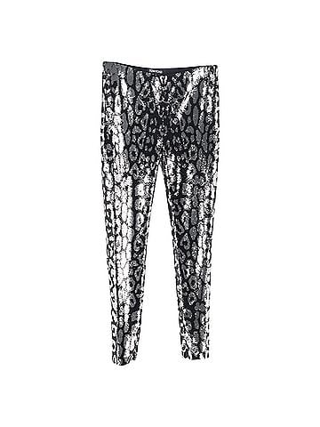 Tom Ford Tom Ford Leopard Print Sequined Leggings in Silver Polyamide (view 1)
