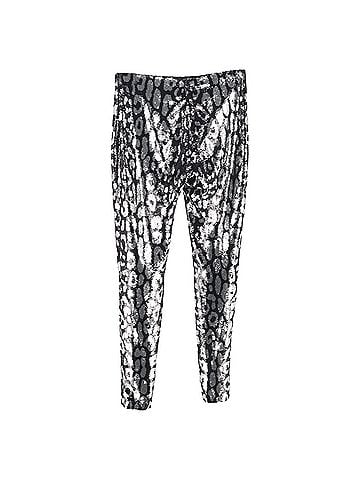 Tom Ford Tom Ford Leopard Print Sequined Leggings in Silver Polyamide (view 2)