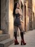 Dolls Kill Print Black Red Boots Size 9 - photo 4