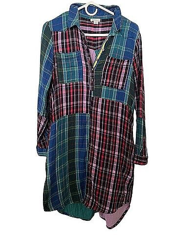 Sundance Plaid Patchwork Shirt Dress Casual Dress (view 1)