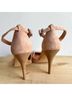 Madewell 100% Suede 100% Leather Solid Pink Tan Heels Size 7 - photo 10