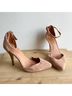 Madewell 100% Suede 100% Leather Solid Pink Tan Heels Size 7 - photo 3