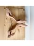Madewell 100% Suede 100% Leather Solid Pink Tan Heels Size 7 - photo 5