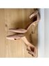 Madewell 100% Suede 100% Leather Solid Pink Tan Heels Size 7 - photo 4