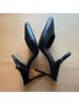 Banana Republic 100% Leather Solid Black Heels Size 6 - photo 4