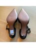 Banana Republic 100% Leather Solid Black Heels Size 6 - photo 7