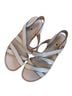 J.Crew 100% Leather Solid Pink Silver Sandals Size 6 - photo 2