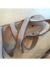 J.Crew 100% Leather Solid Pink Silver Sandals Size 6 - photo 5