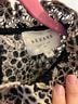 Sézane 100% Polyester Floral Black Ivory Short Sleeve Blouse Size 10 - photo 3