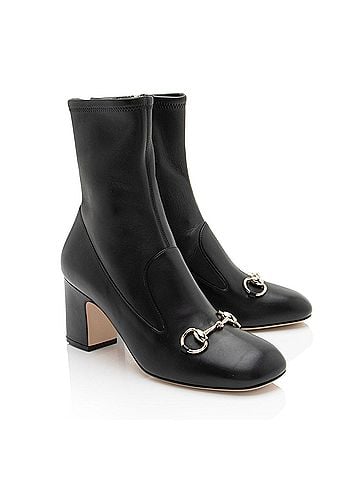 Gucci Gucci Leather Horsebit Ankle Boots - Size 7 / 37 (view 2)