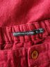 Gudrun Sjödén Houndstooth Red Burgundy Linen Pants Size XL - photo 3