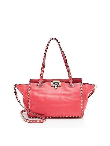 Mario Valentino Valentino Leather Rockstud Small Tote (view 1)