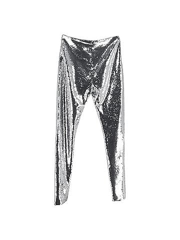 Tom Ford Tom Ford Sequined Leggings in Silver Polyamide (view 2)