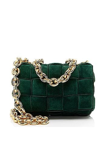 Bottega Veneta Bottega Veneta Suede Cassette Chain Maxi Shoulder Bag (view 1)