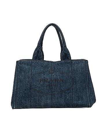 Prada Denim Canapa Logo Tote (view 1)