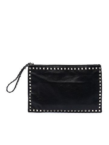 Valentino Leather Rockstud Clutch (view 1)