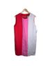 Max Mara Studio Color Block Red Pink White Cocktail Dress Size 14 - photo 4